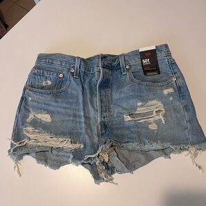 Levi's 501 Women's Blue Denim Shorts